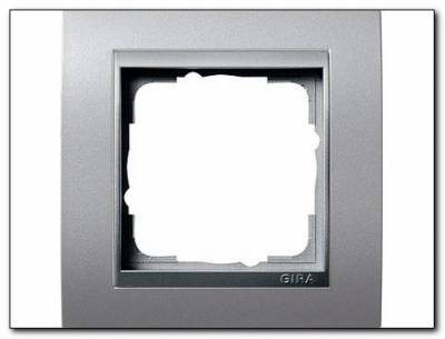 Ramka pojedyncza aluminiowy Gira Event kolor alu