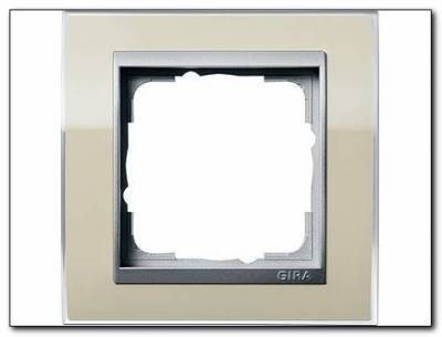 Ramka pojedyncza aluminiowy Gira Event Clear piaskowy