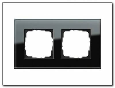 Ramka podwójna Gira Esprit Szkło czarne