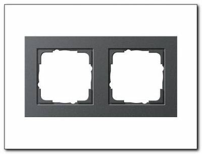 Ramka podwójna Gira E2 antracytowy