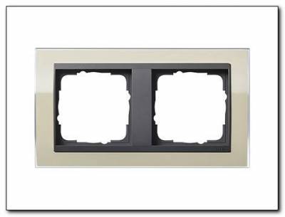 Ramka podwójna antracytowy Gira Event Clear piaskowy