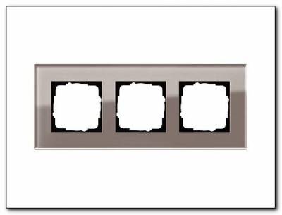 Ramka potrójna Gira Esprit Szkło umbra