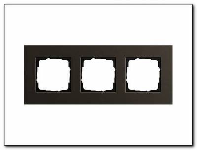 Ramka potrójna Gira Esprit aluminium brązowe