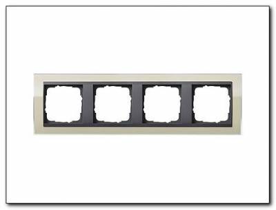 Ramka poczwórna antracytowy Gira Event Clear piaskowy