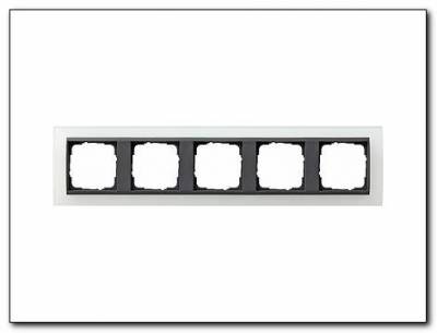 Ramka pięciokrotna antracytowy Gira Event Opaque biały