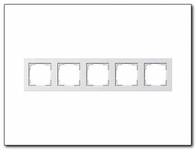 Ramka pięciokrotna Gira E2 biały