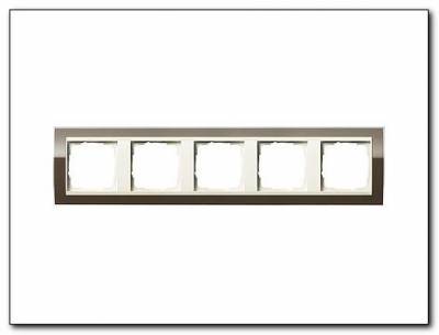 Ramka pięciokrotna do kremowych Gira Event Clear brązowy