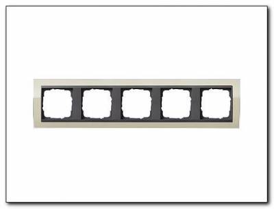 Ramka pięciokrotna antracytowy Gira Event Clear piaskowy