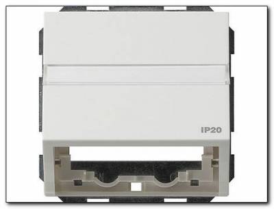 Uniwersalna osłona z płytką moc. Gira TX_44 biały