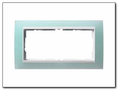 Ramka 2x b.most.śr. do białych Gira Event Opaque seledynowe