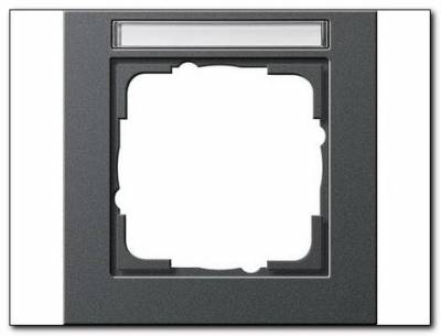 Ramka pojedyncza z polem opisowym Gira E2 antracytowy
