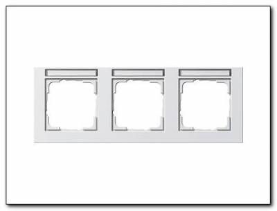 Ramka potrójna z p.opis, poziome Gira E2 biały
