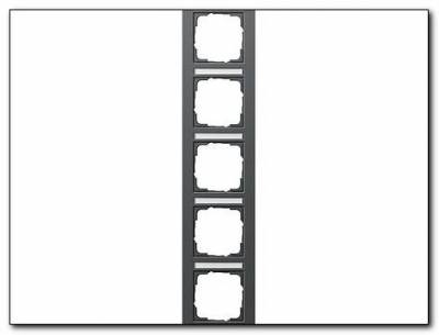 Ramka pięciokrotna z p.opis, pionowe Gira E2 antracytowy