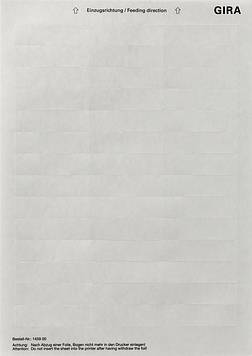 Arkusz opisowy 62,0x18,0 mm Urz dodatkowe