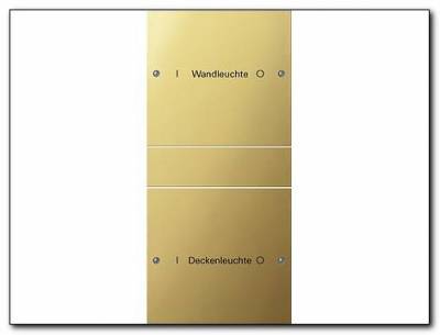 Zestaw przełączn. podw.,możliwy opis System 55 mosiądz