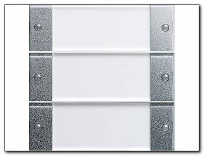 Zestaw przełączn. potrójna opis System 55 przezr./kolor alu