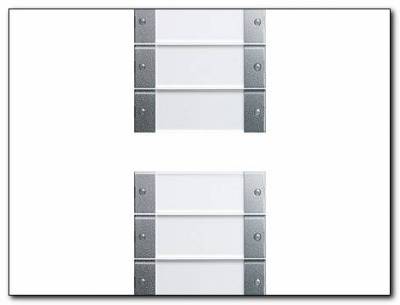 Zestaw przełączn. sześciokrotna opis System 55 przezr./kolor alu