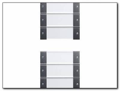 Zestaw przełączn. sześciokrotna opis System 55 przezr./antracytowy