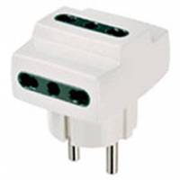 Multiprzejściówka, standard niemiecki/francuski/standard włoski P17/11 (3x), biały