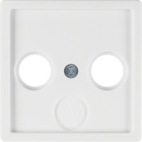 Q.1/Q.3 Element centralny do gniazda antenowego 2- i 3-wyjściowego; śnieżnobiały, aksamit 12036089