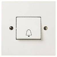 1P NO 10A push button bell symbol white