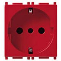 Gniazdo 2P+E, 16A, standard P30, 2M, czerwony