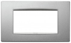 Ramka ozdobna, Classic, metal lakierowany, 4M, matowy srebrny