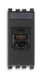 Gniazdo komputerowe RJ45, kat. 5e, Panduit UTP, 1M, antracyt